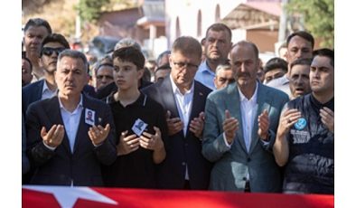 Yangının kahraman şehidi son yolculuğuna uğurlandı